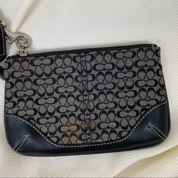 Coach Black Logo Mini Wristlet - Picture 3 of 6